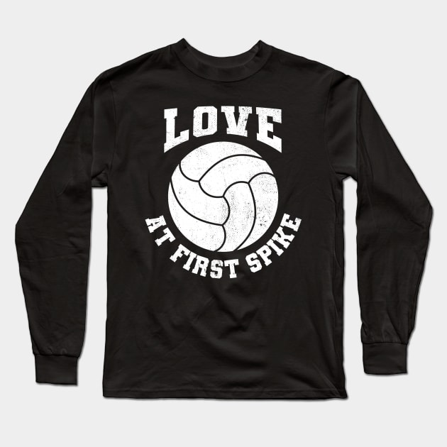 Volleyball Love At First Spike Sportive Girl Long Sleeve T-Shirt by tobzz